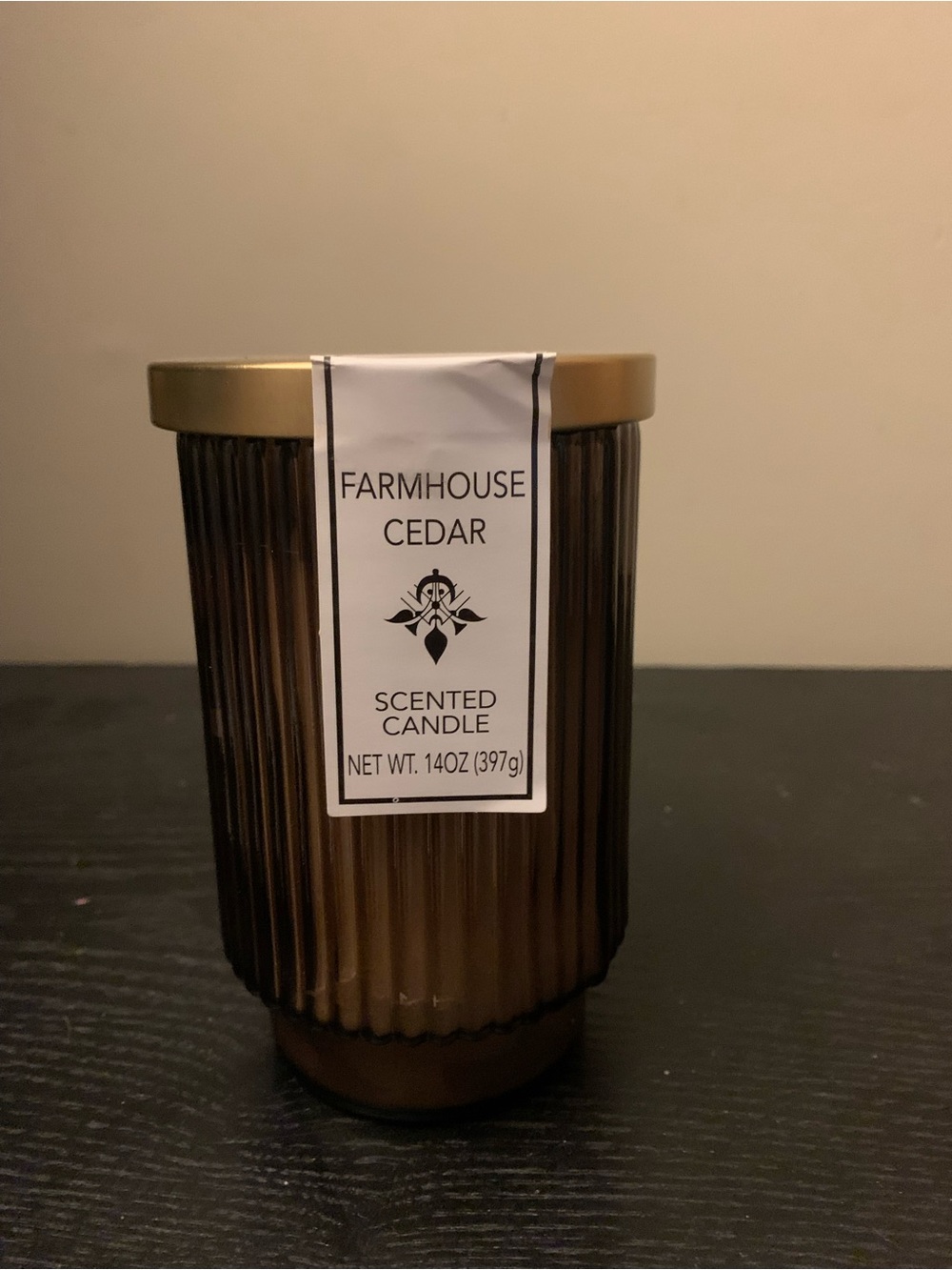 Farmhouse Cedar Scented Candle - Brown